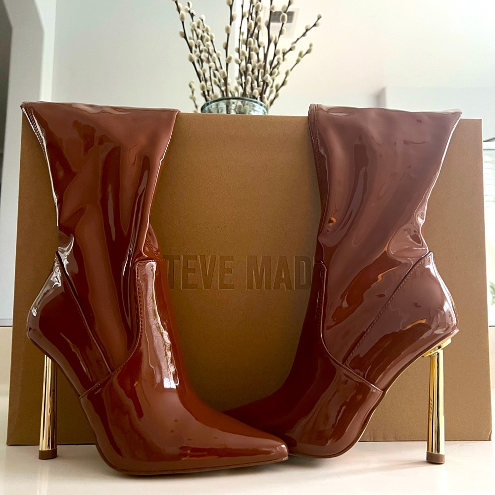 Women's Tan Thigh High Over the Knee Boots Chuncky Heel